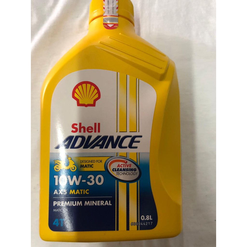 Jual SHELL ADVANCE MOTOR OIL OLI MOTOR MINERAL AX5 10W-30 0.8 Liter 800 ...