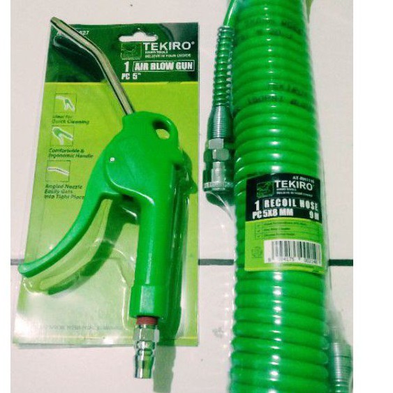 Jual Paket Semprotan Angin Kompresor Tekiro Set Air Blow Gun Selang Recoil M Tekiro