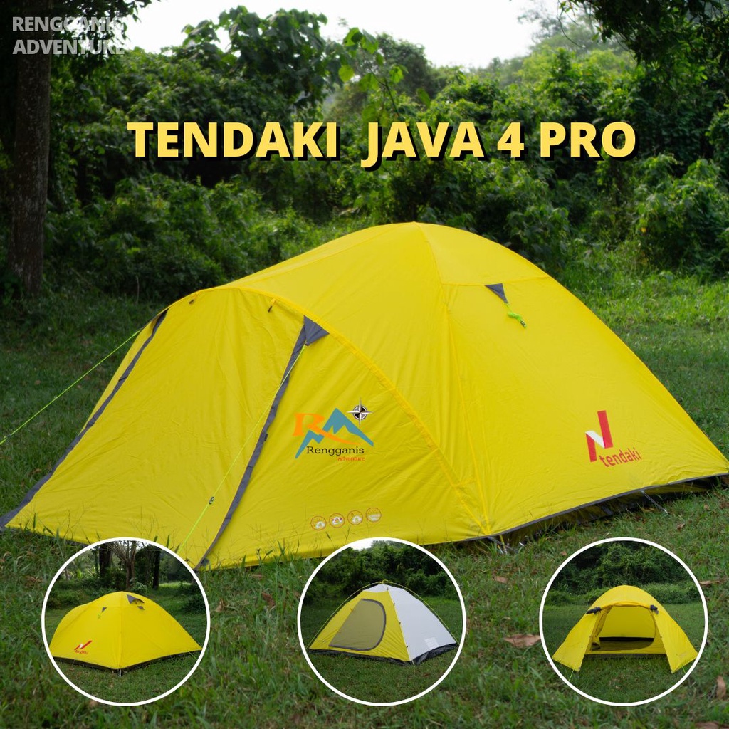 Jual Tenda Camping Java 4 Pro Borneo 4 Orang Frame Fiber Tendaki NSM 4 ...