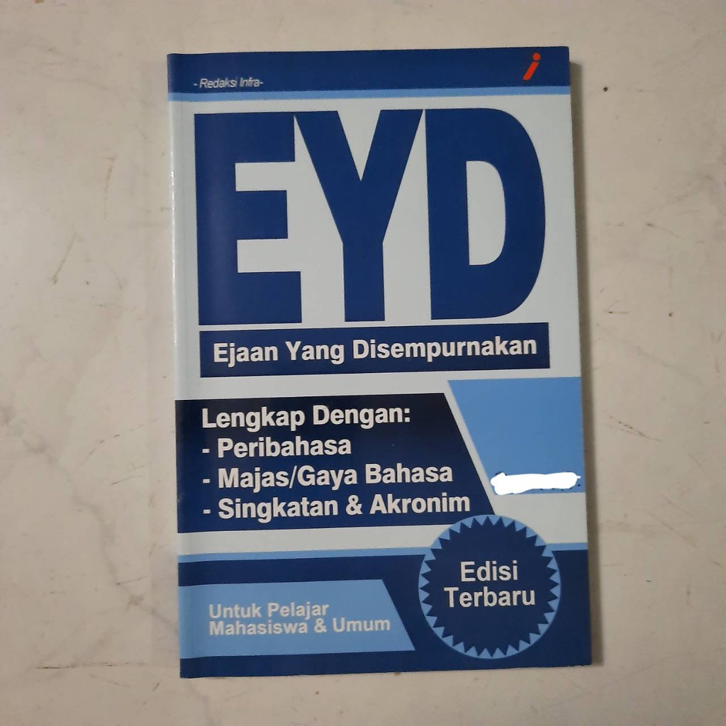 Jual BUKU EYD Ejaan Yang Disempurnakan Edisi Terbaru Redaksi Infra ...