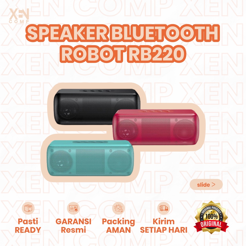 Jual SPEAKER BLUETOOTH ROBOT RB220 ORIGINAL | Shopee Indonesia