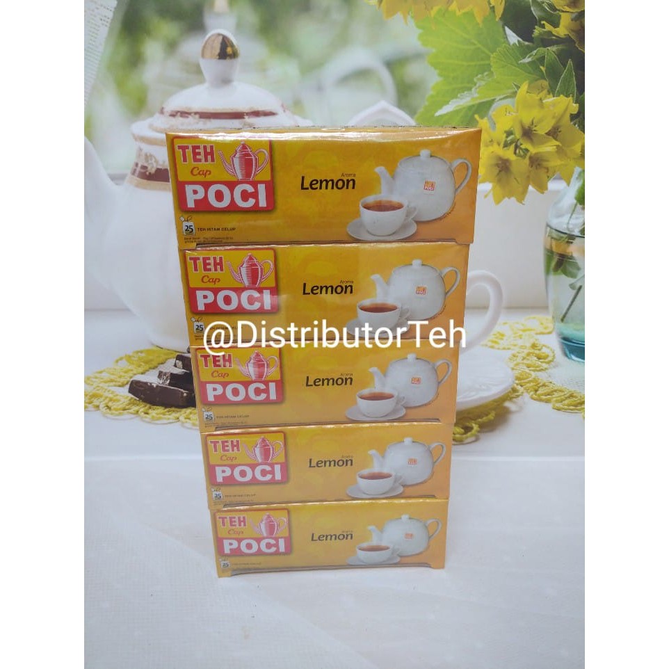 Jual Teh Cap Poci Celup 25 Rasa Lemon 5 Box Shopee Indonesia 8989