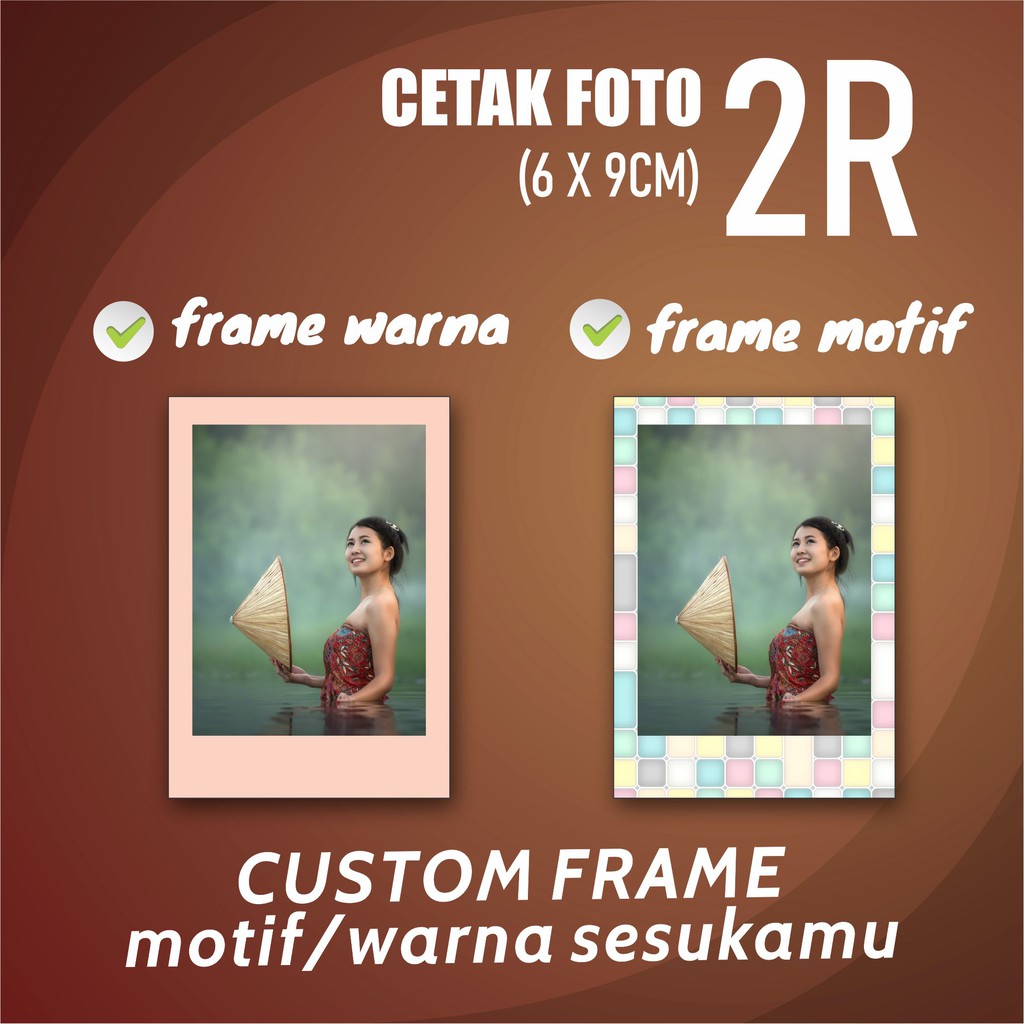 Jual cetak 2r | custom frame | background | warna | Shopee Indonesia