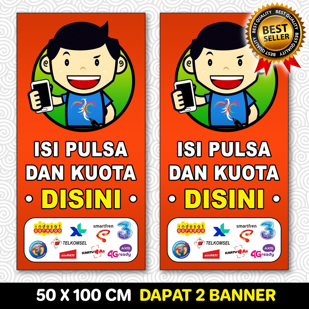 Jual BANNER SPANDUK KONTER PULSA DAN KUOTA TERMURAH BELI 1 DAPAT 2 ...