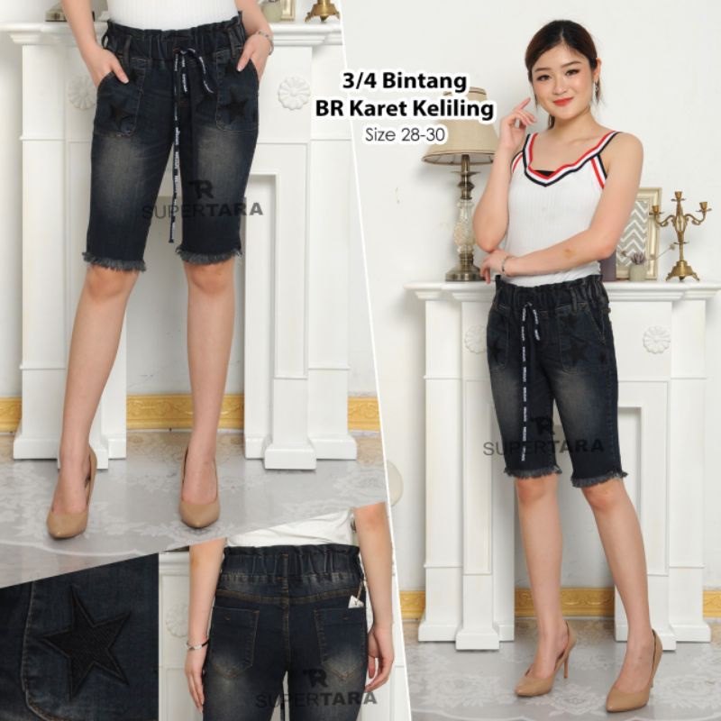 Celana jeans Wanita 3/4 Tara(3 Model)