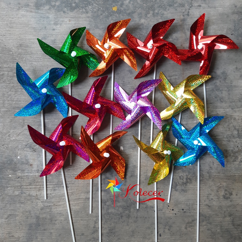 Jual Kolecer Kincir Angin Lipat 4 Petal 21cm Glitter Mainan Edukasi ...