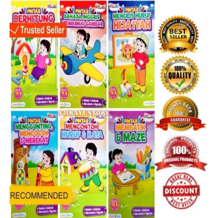 Jual Buku Materi PAUD Lengkap 1 Paket Set Isi 6 Buku Sesuai Standar ...