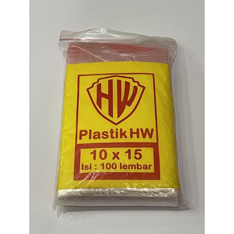 Jual Plastik Klip Hw Ziplock Zip Lock 10x15 Isi 100lembar Shopee