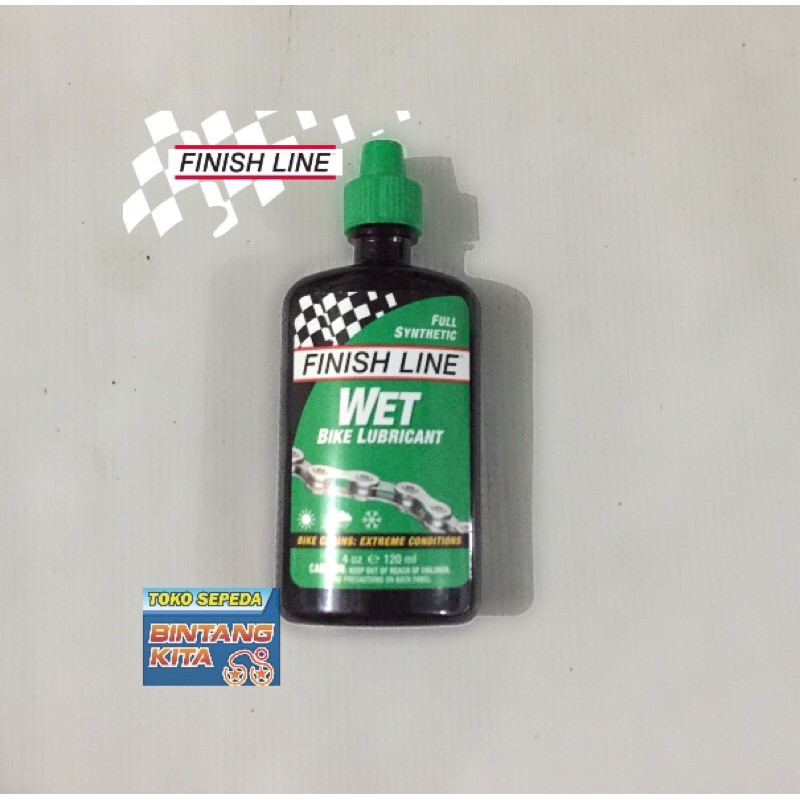 Jual Minyak Pelumas Rantai Sepeda Chain Lube Finish Line Wet 120ml ...