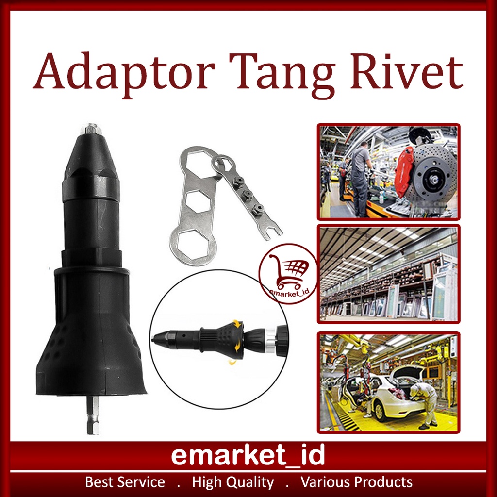 Jual Adaptor Tang Rivet Konverter Drill Riveter Mollar Tang Paku