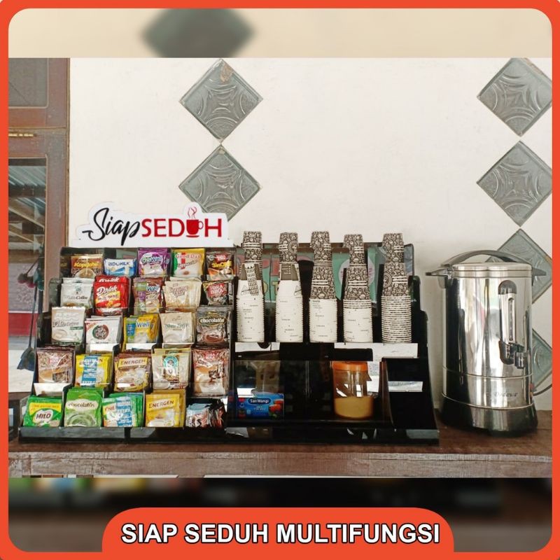 Jual Rak Akrilik Kopi Display Siap Seduh Large Cup Organizer