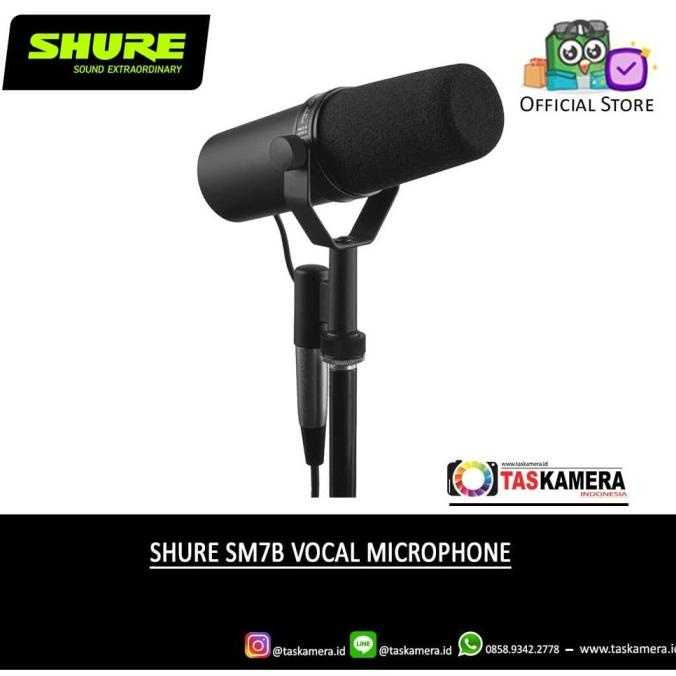 Jual SHURE SM7B Dynamic Studio Vocal Microphone - Shure Microphone ...