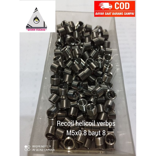 Jual recoi.helicoil verbos baut 8 standar recoil m5x0.8-2d | Shopee ...