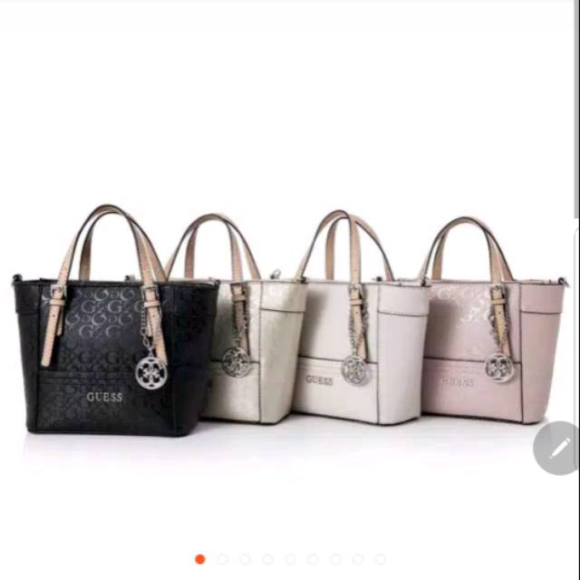 Jual Tas guess delaney mini navy blue beige broken white black blush pink Shopee Indonesia