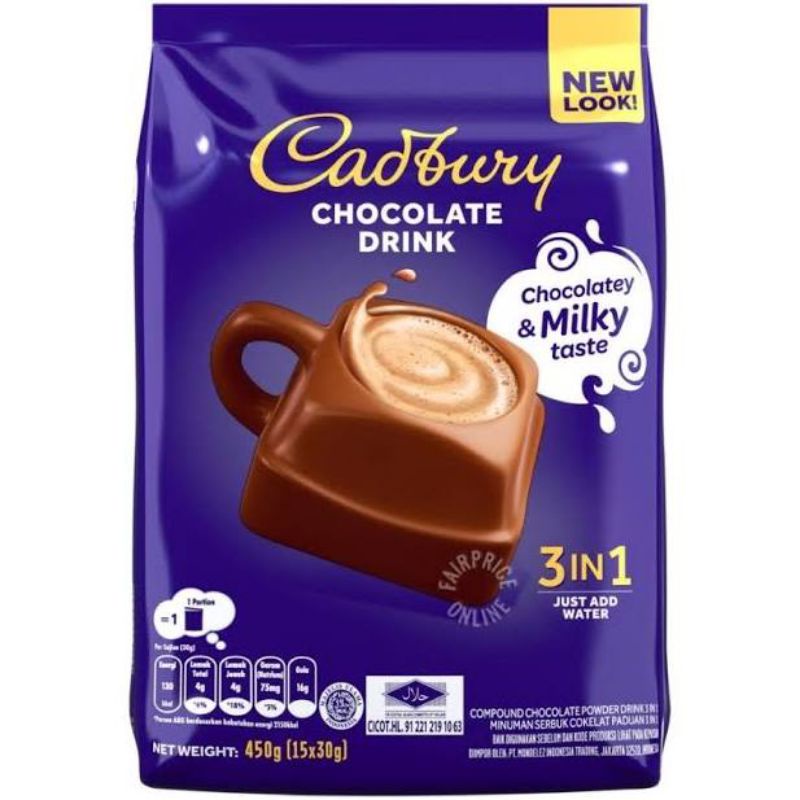 Jual Cadbury 3 In 1 Hot Chocalate Drink Susu Cadbury Chocolate