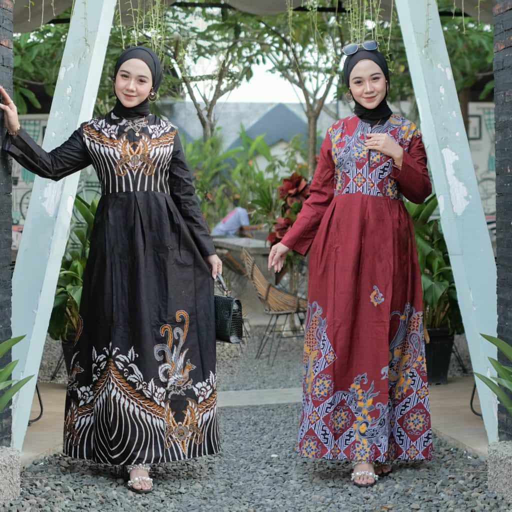 Jual Gamis Batik Manggar Padi Sekar Cantik Kubis Kipas Daun Kupu Nadine