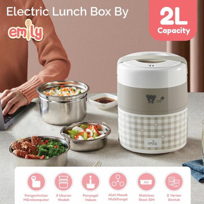 Jual 2L EMILY ELECTRIC LUNCH BOX 2000ML 2L TERMOS MAKAN KEEP WARM COOK