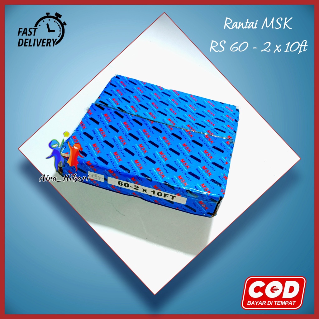 Jual MSK Roller chain rantai rante RS 60 dobel ( 60-2 x 10 FT ...