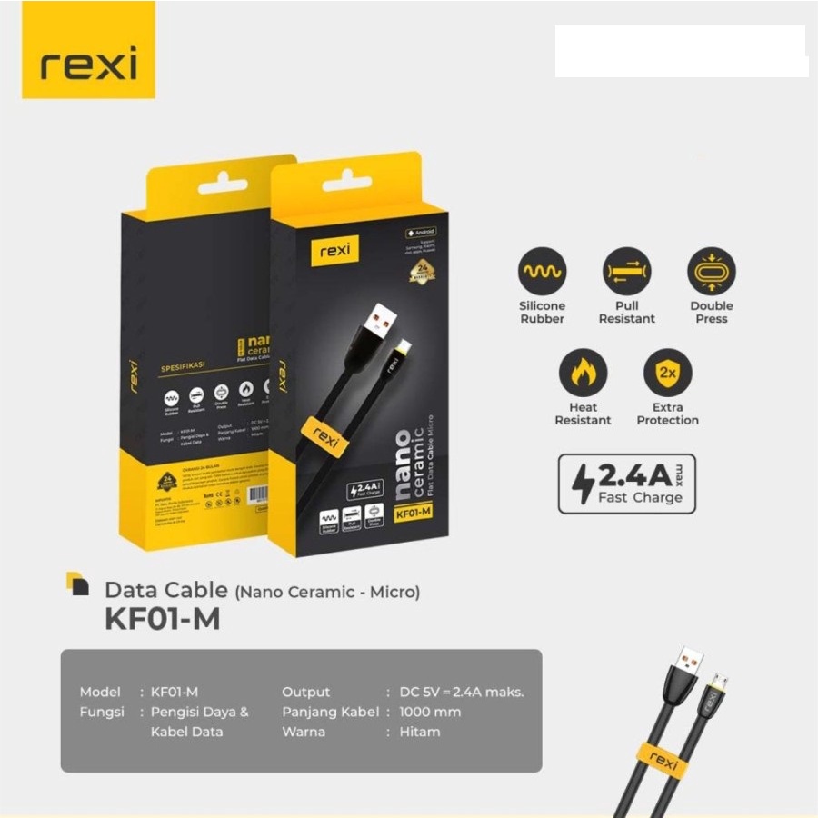 Jual Kabel Data Rexi Kf M Micro Flat Nanoceramic A Shopee Indonesia