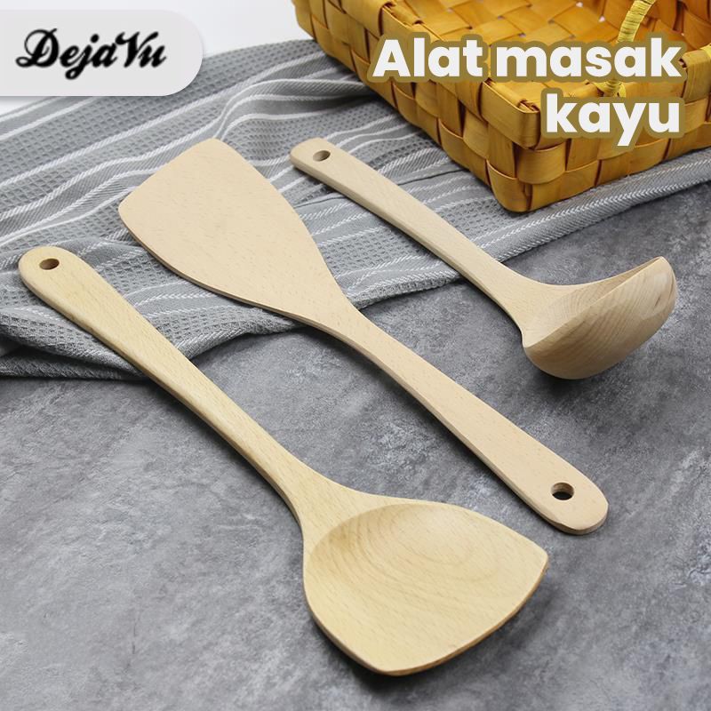 Jual Dejavu Spatula Sutil Kayu Sodet Spatula Kayu Sendok Sup Pengaduk