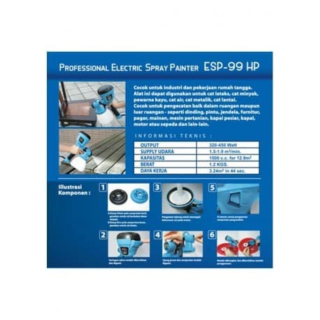 Jual Multipro Esp-99Hp Spray Gun Electric Spray Painter Paint Gun ...