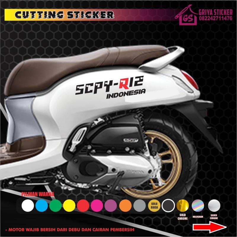 Jual sticker cutting scpy-R12 stiker scoopy scpy viral berkualitas ...