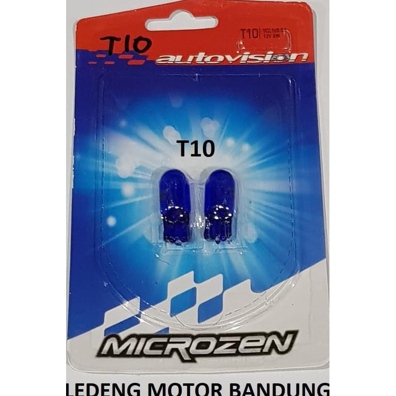 Jual M055 T10 Autovision Microzen Blue Lampu Bohlam Sen Senja Motor ...