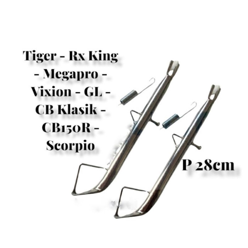 Jual Standar Samping Chrome Ring 18 Tiger Rx King Megapro Vixion GL CB ...