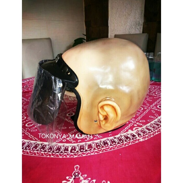 Jual Helm Helem Retro Bogo Dewasa Helm 3D Kepala Botak | Shopee Indonesia