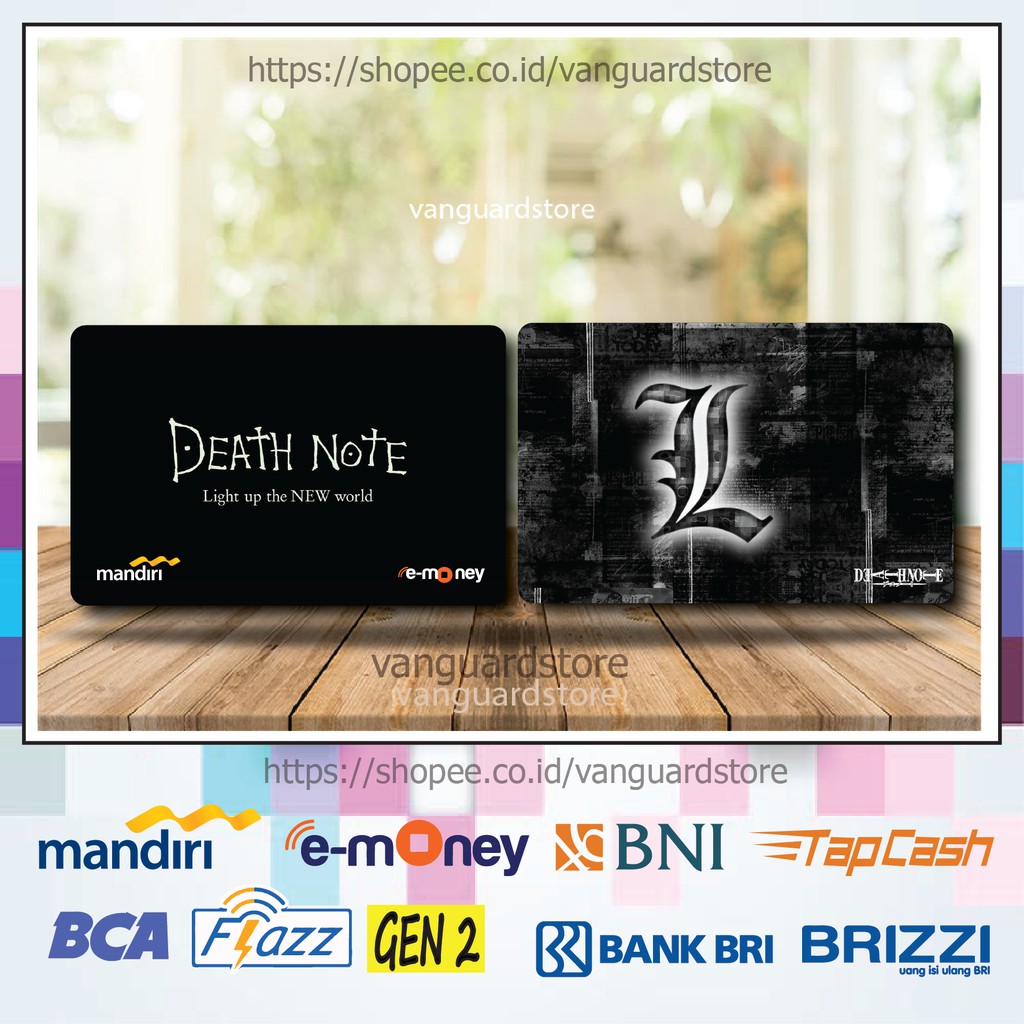 Jual KARTU E MONEY E TOLL DEATH NOTE ANIME 13 EMONEY MANDIRI FLAZZ BCA ...