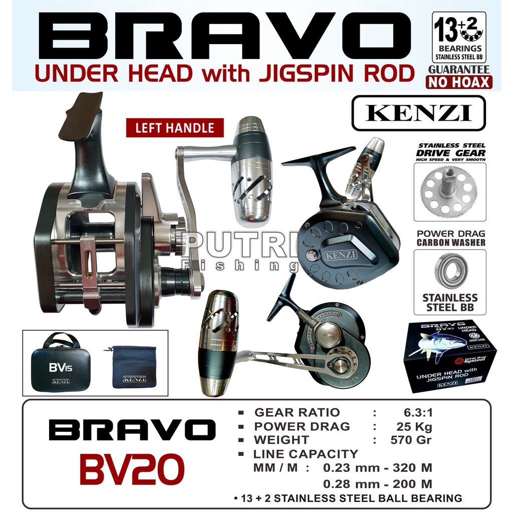 KENZI 『BRAVO JOHNNY WA KONYAMO HAPPYEND』 Jual REEL KENZI BRAVO BV15 BV20 BV30 UNDER HEAD JIGGING SPINNING