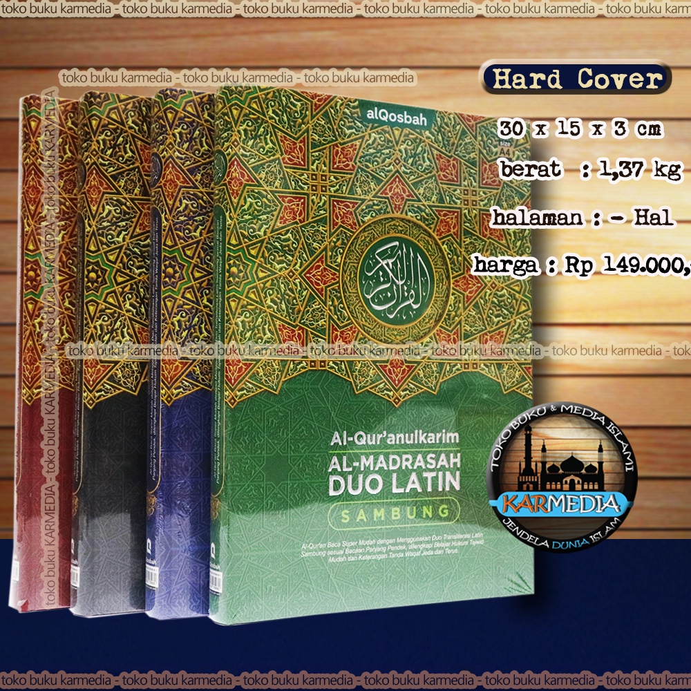 Jual BISA CETAK NAMA - Al Quran Duo Latin Sambung A4 HC Al-Madrasah Duo ...