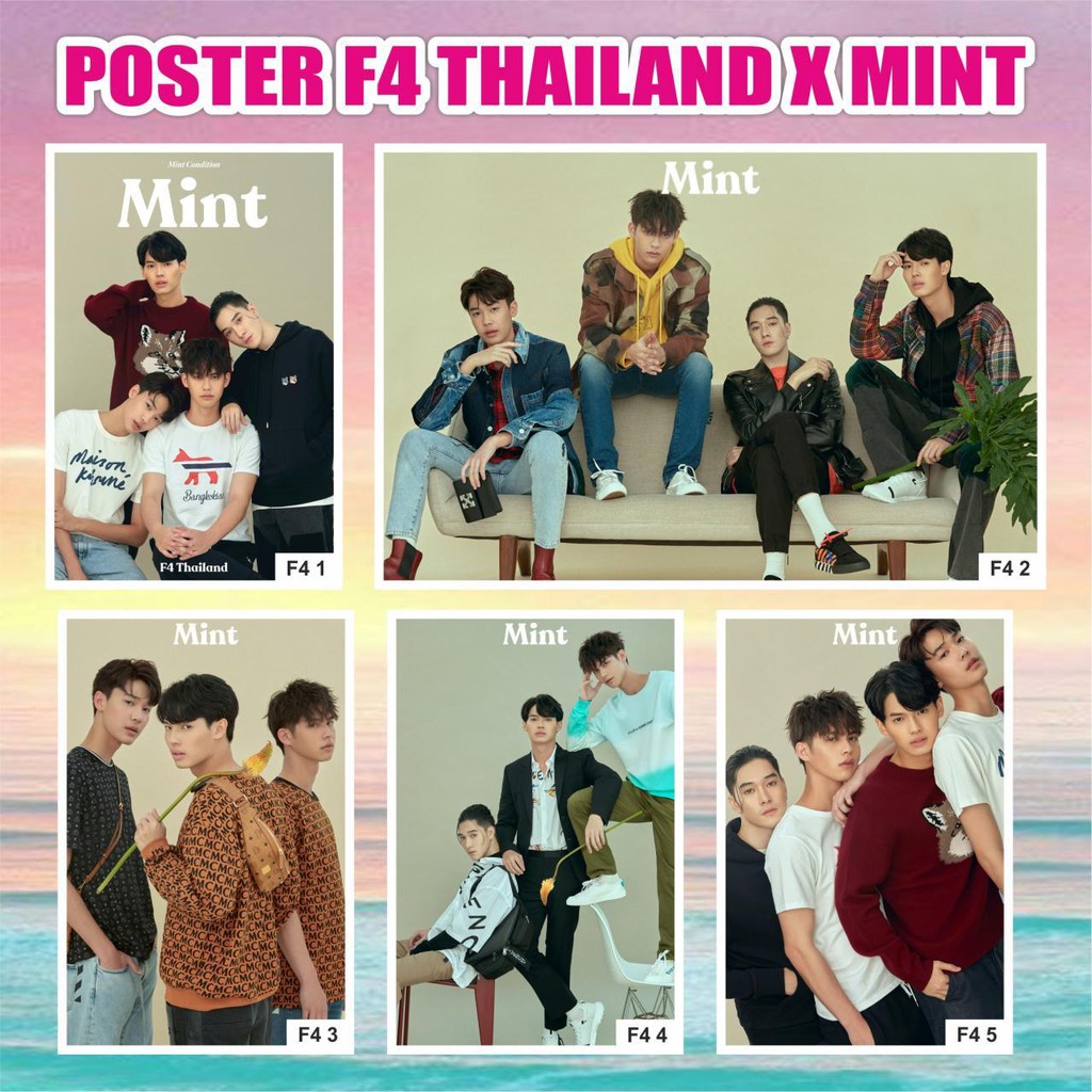 Jual POSTER F4 THAILAND X MINT BRIGHT VACHIRAWIT WIN METAWIN