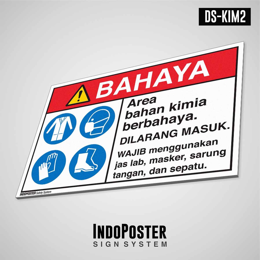 Jual Safety Sign Rambu K3 PVC ANSI Area Bahan Kimia Berbahaya Dilarang ...