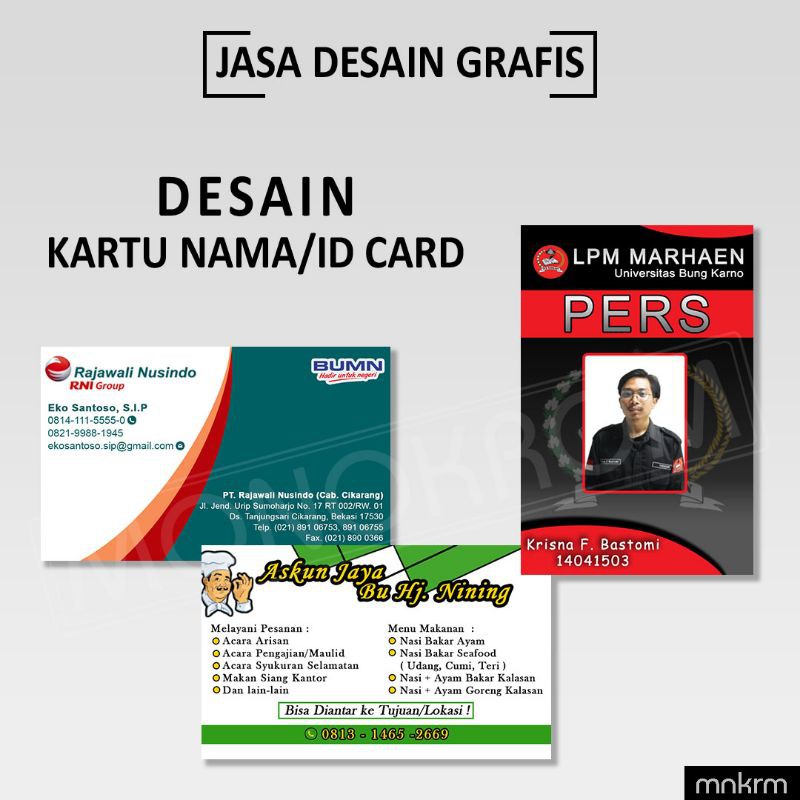 Jual Jasa Desain Kartu Nama/ID Card | Shopee Indonesia