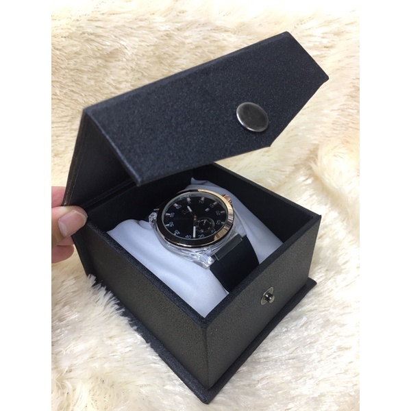 Jual Kotak Packing Box Kancing Jam Tangan Perhiasan Board Linen Tebal