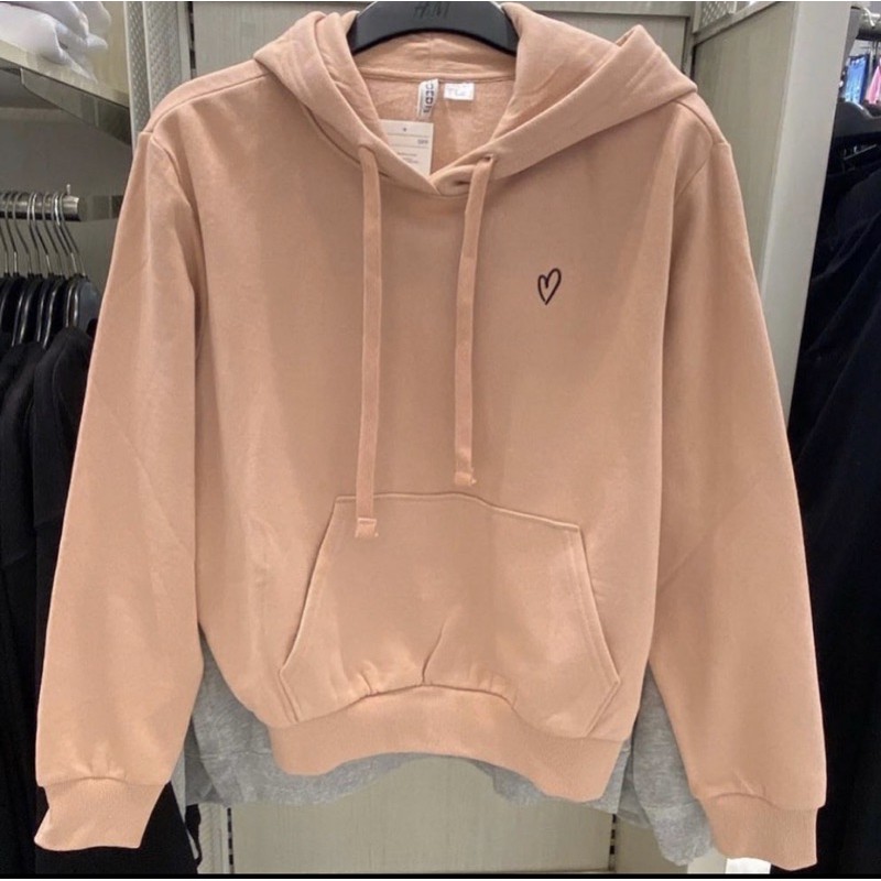 H M Love Pink Hoodie