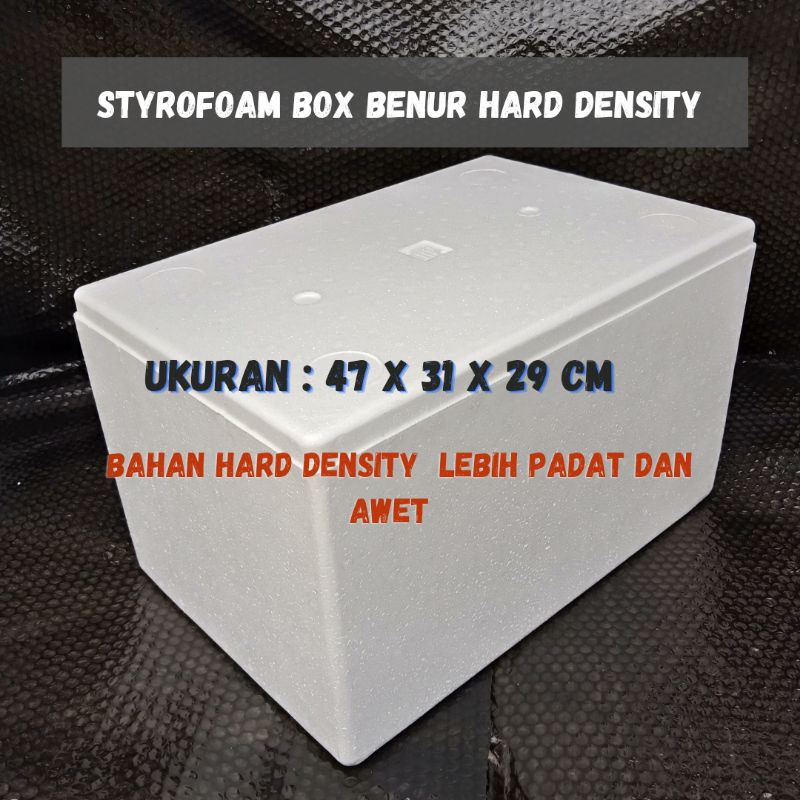 Jual STEROFOAM BOX STYROFOAM BENUR 47 x 31 x 28 cm | Shopee Indonesia