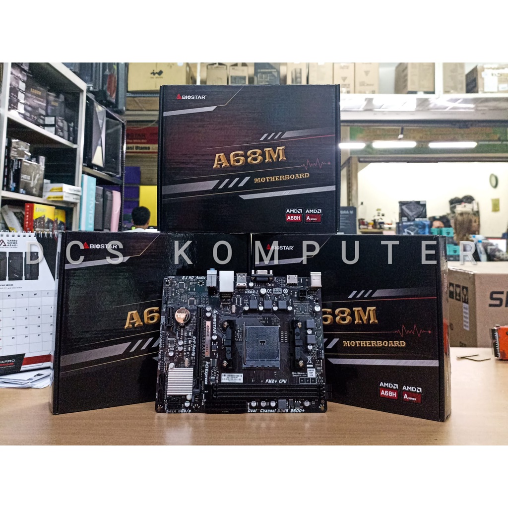 Jual MOBO MOTHERBOARD BIOSTAR A68MHE SOCKET FM2 FM2+ DDR3 | Shopee ...