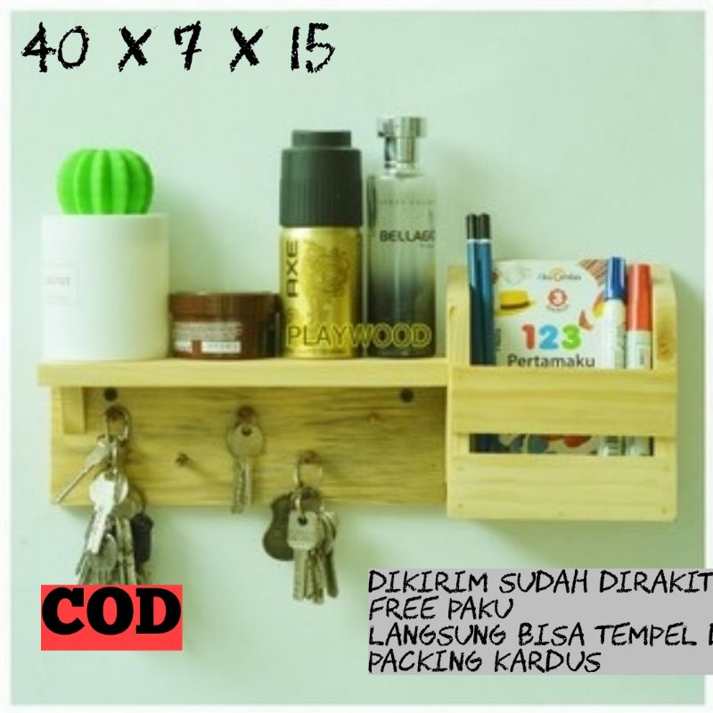 Jual rak kunci dinding / rak kunci tempel dinding / rak hiasan dinding ...