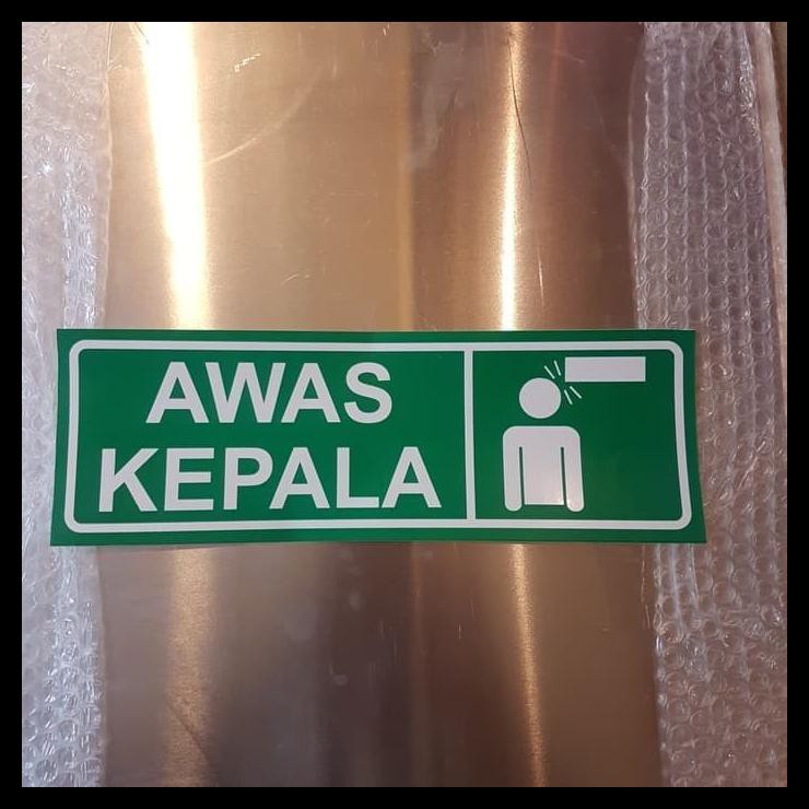 Jual Sign Sticker K Rambu Safety Awas Kepala Glow In The Dark Uk