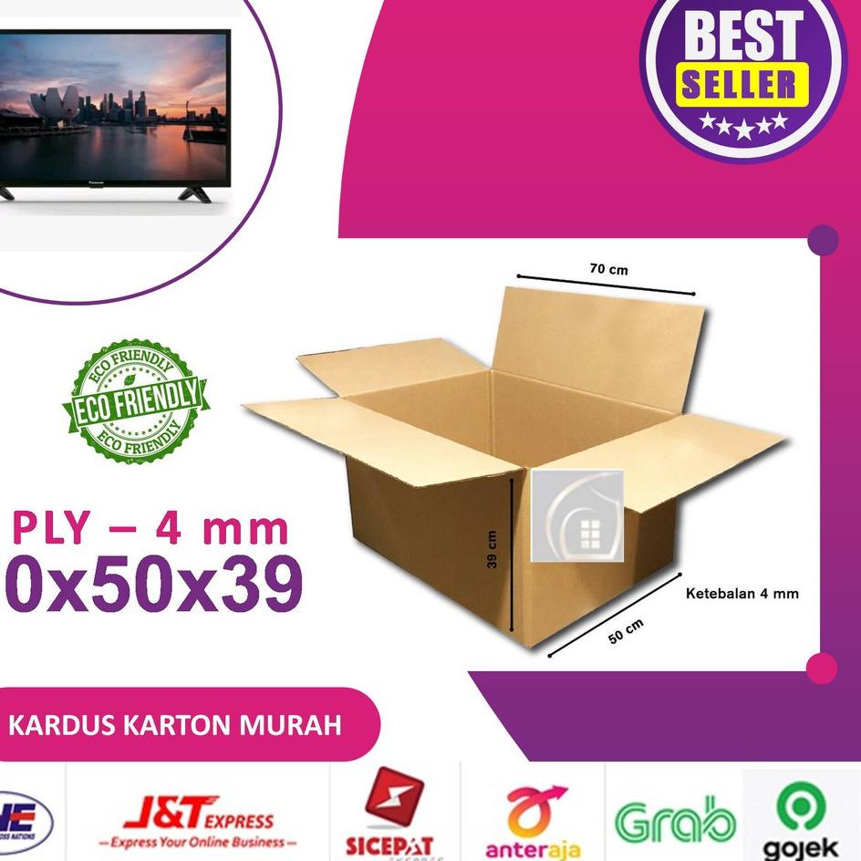 Jual Kww KARDUS | BOX | KARTON PACKING POLOS BESAR 70X50X39 BARU ...