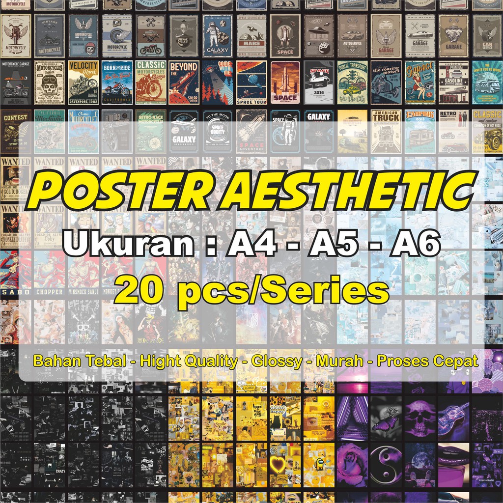 Jual CETAK POSTER DINDING AESTHETIC SERIES / POSTER AESTHETIC WALL 1 ...