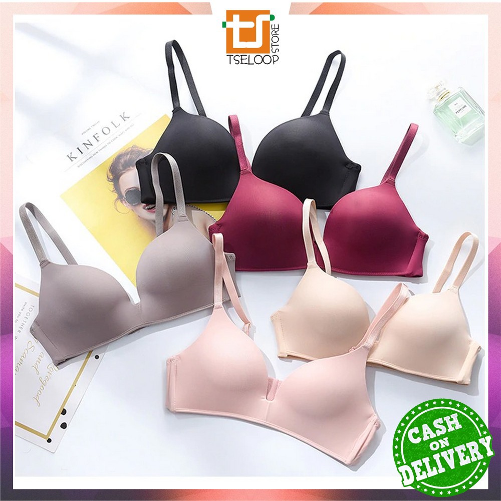 Jual OFM-P45 Bra BH Tanpa Kawat Bahan Halus Pakaian Dalam Wanita Bra Push  Up Elastis Sexy Yoga Bra Murah