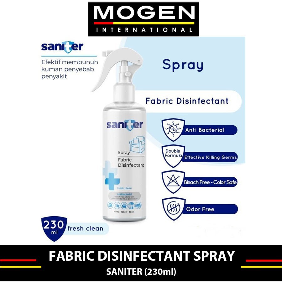 Jual SANITER Fabric Disinfectant 230ml Sofa Baju Spray Linen Selimut