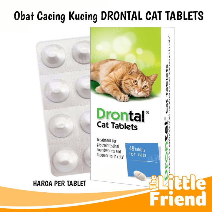 Jual Obat Cacing Kucing DRONTAL CAT Asli Original 100% Per TABLET ...