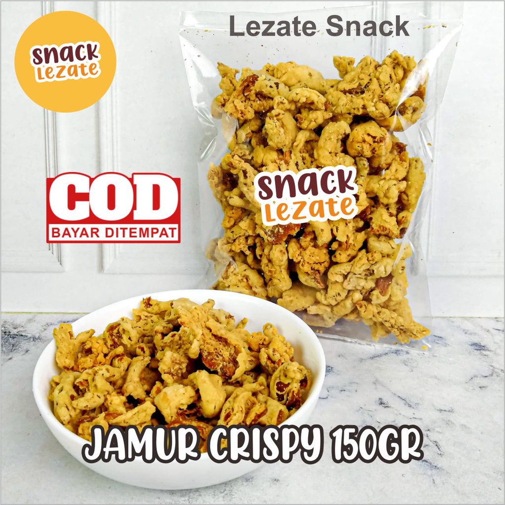 Jual Kripik Jamur Tiram Crispy 150GR Murah Enak Gurih / Keripik Jamur
