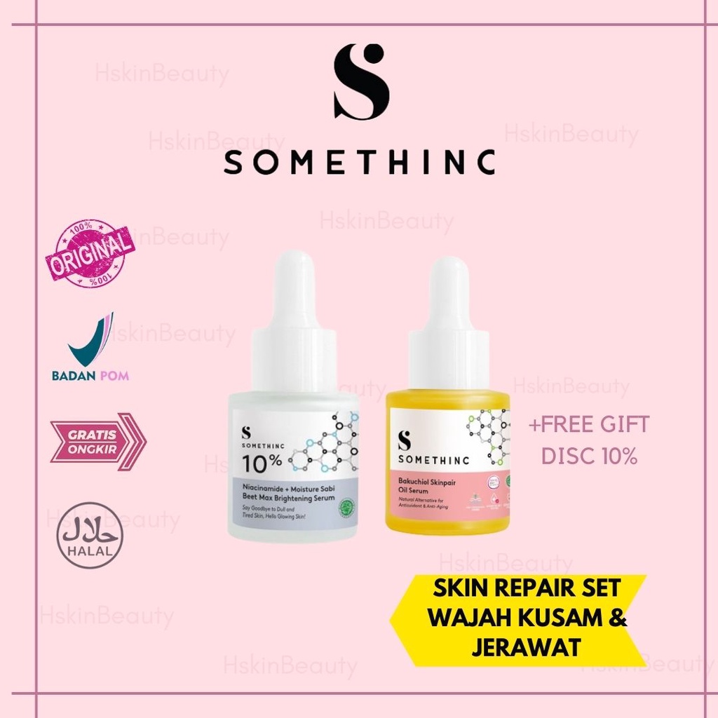 Jual Serum Pencerah Wajah Bundle Somethinc Bright Skinpair Bakuchiol