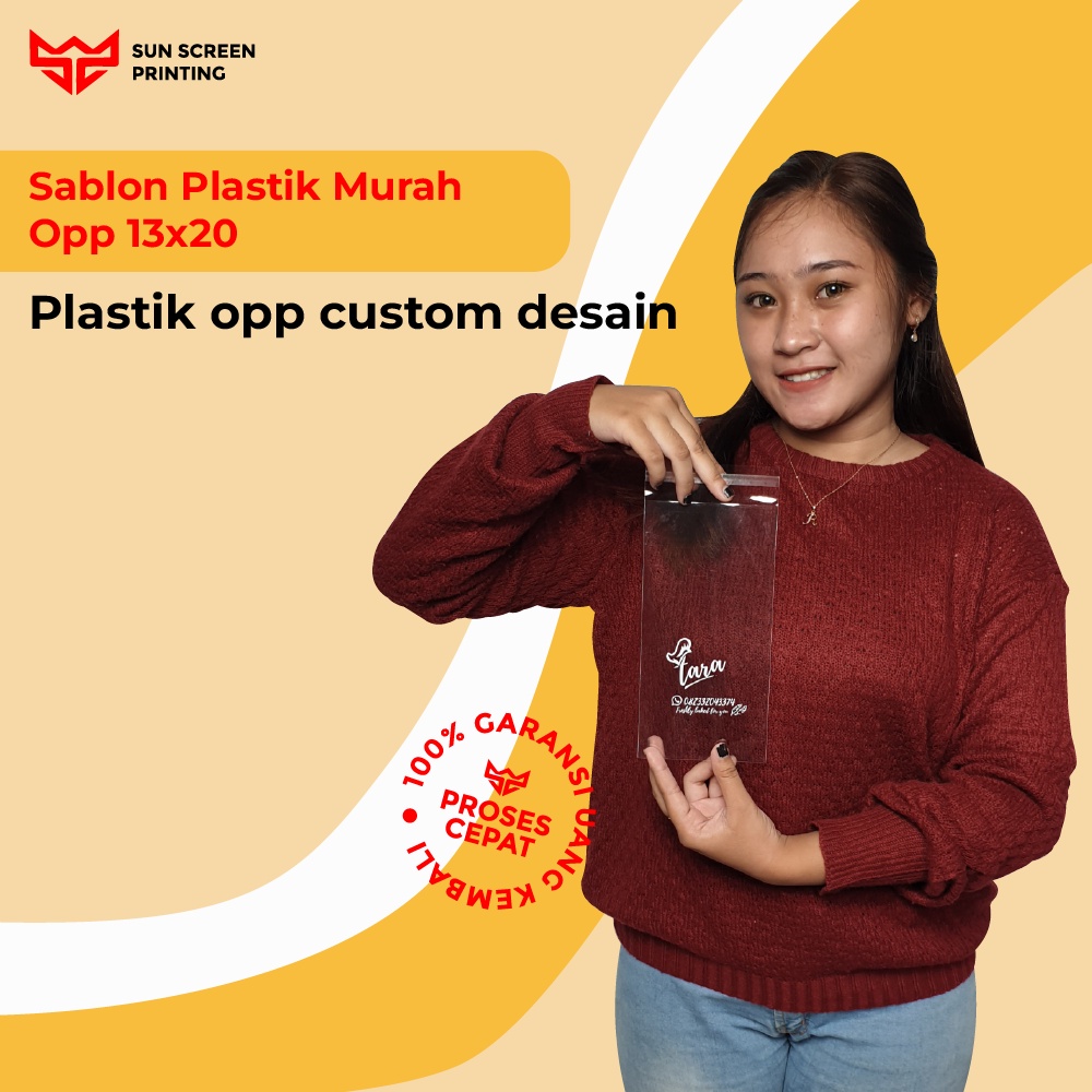 Jual Sablon Plastik Murah Opp roti 13x20 Free Desain | Shopee Indonesia