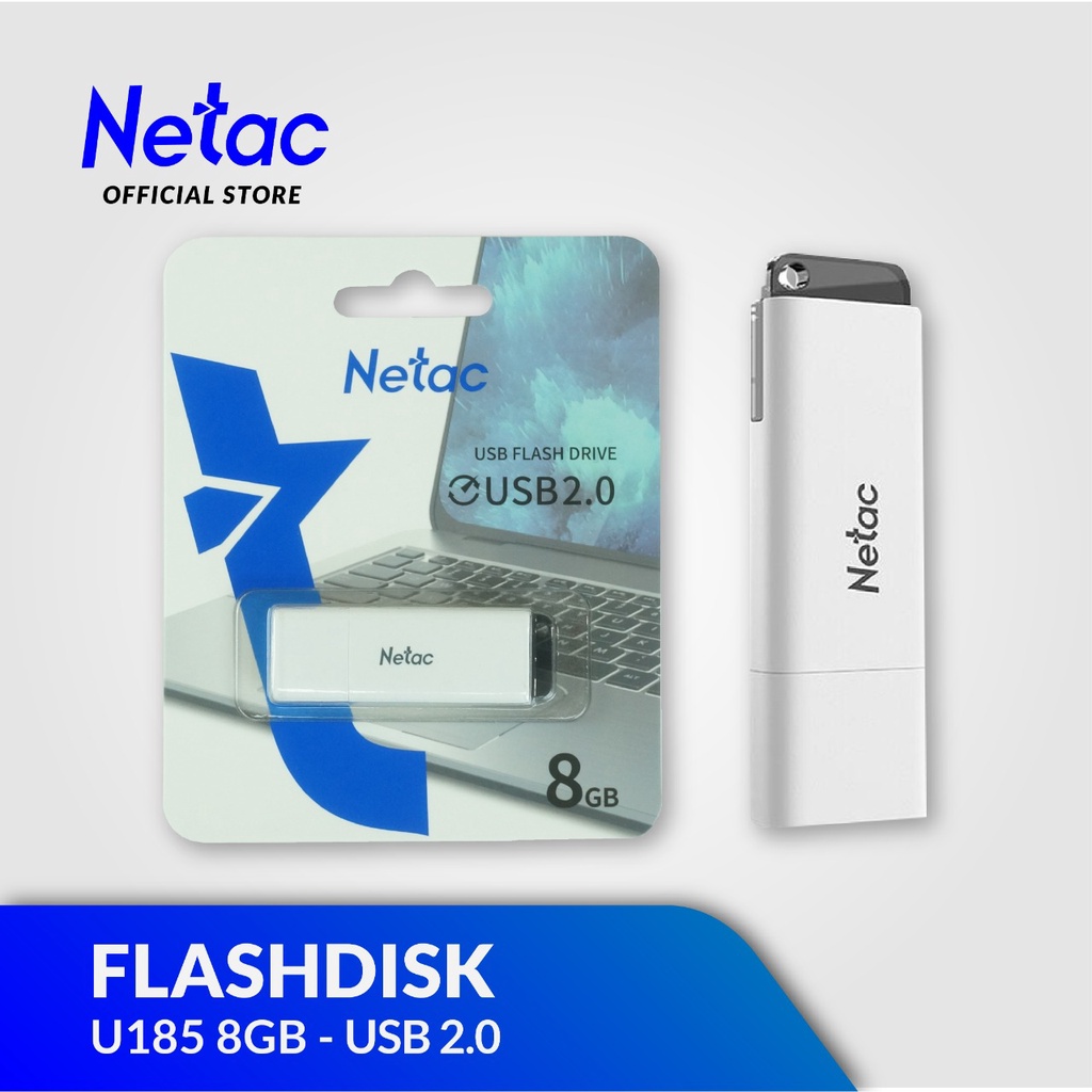 Jual NETAC FLASHDISK U185 8GB USB 2.0 | Shopee Indonesia